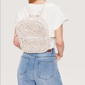 Nasty Gal Woven Zip Detail Backpack